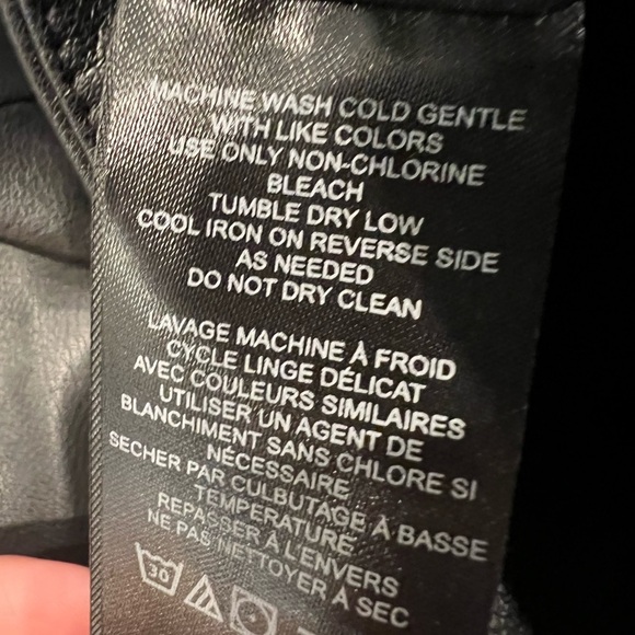 NWT By Anthropologie Faux-Leather Structured Mini Skirt- Black- Size Small - Picture 10 of 10